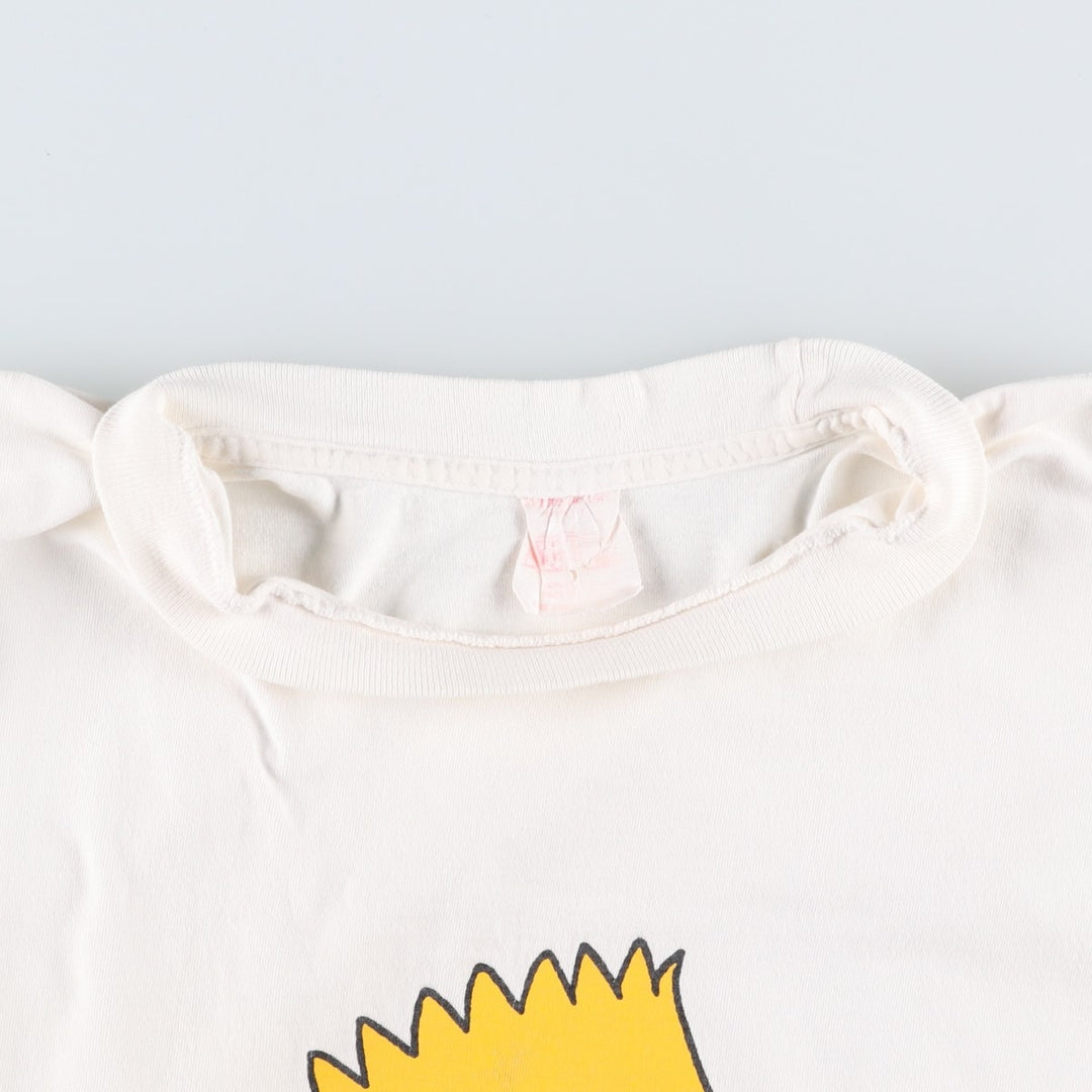90'S THE SIMPSONS Bart Character Print T-Shirt, Men's XL (approx.) Vintage unclear white type Vintage Second Hand