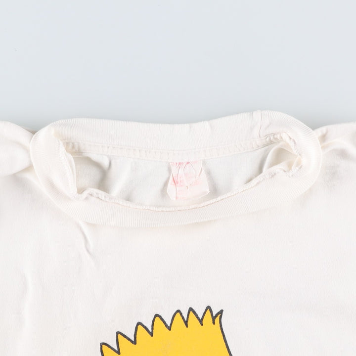 90'S THE SIMPSONS Bart Character Print T-Shirt, Men's XL (approx.) Vintage unclear white type Vintage Second Hand