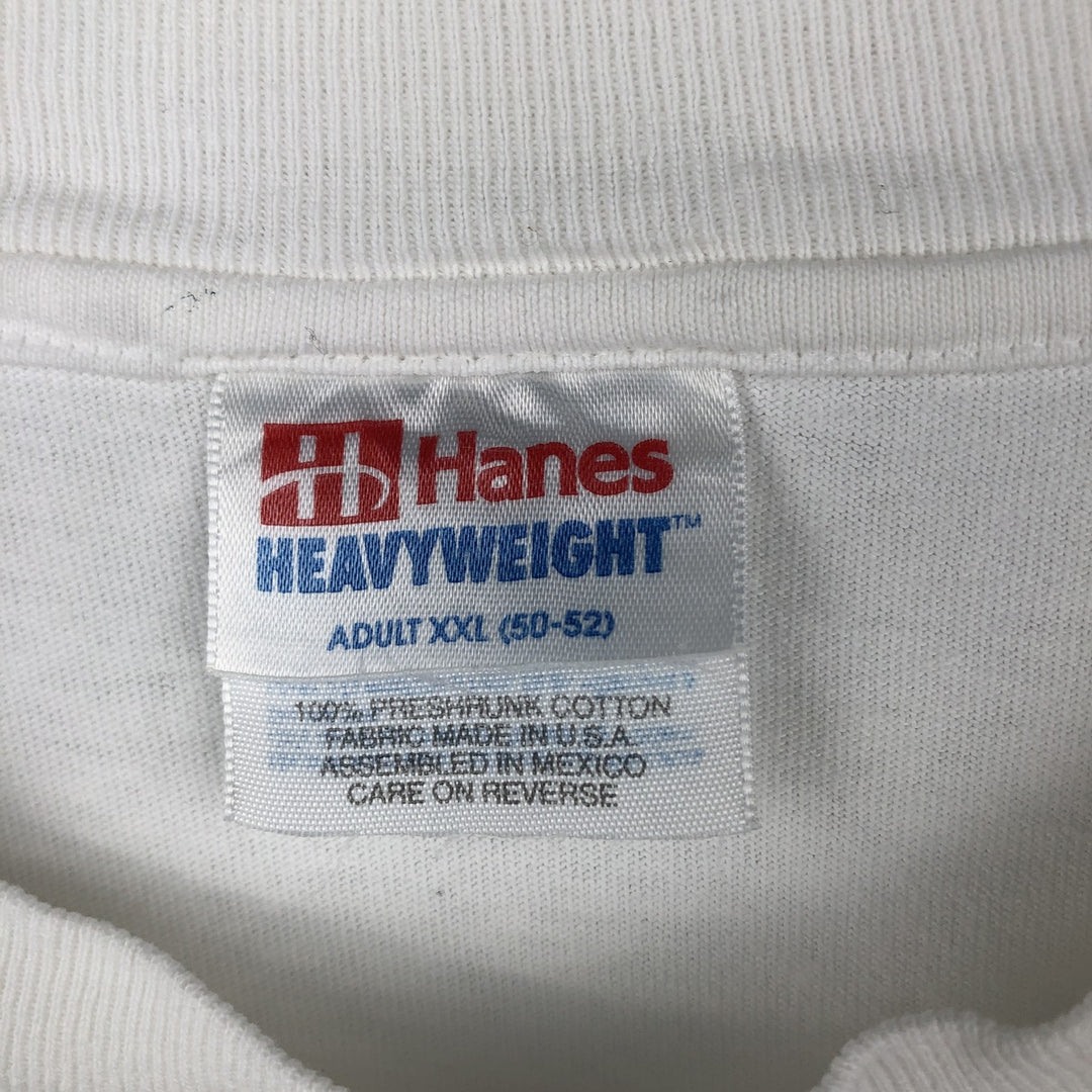 2000'S Hanes Heavyweight Flag Pattern FedEx Advertising T-Shirt, Men's XXL equivalent. cotton white type Vintage Second Hand