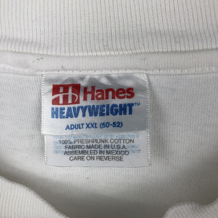 2000'S Hanes Heavyweight Flag Pattern FedEx Advertising T-Shirt, Men's XXL equivalent. cotton white type Vintage Second Hand