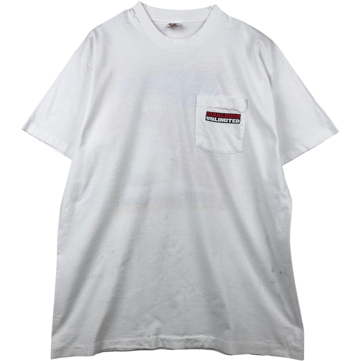 Vintage 90'S Fruit of the Loom Marlboro advertising T-shirt, Made in USA, Men's XL cotton white type Vintage Second Hand