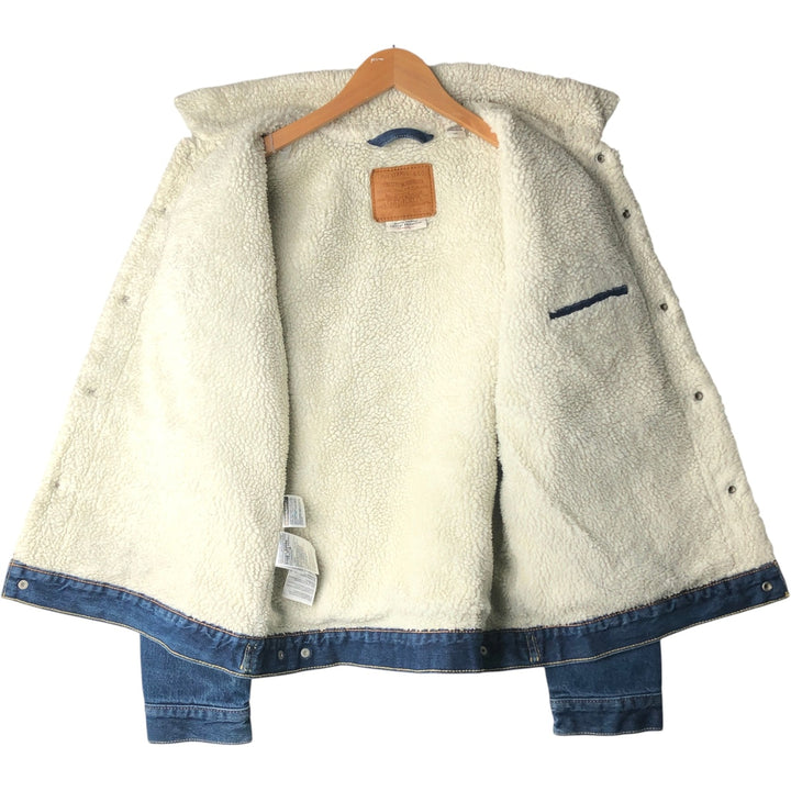 Levi's Premium Padded Denim Boa Jacket, Men's Size L (approx.) cotton blue type Vintage Second Hand