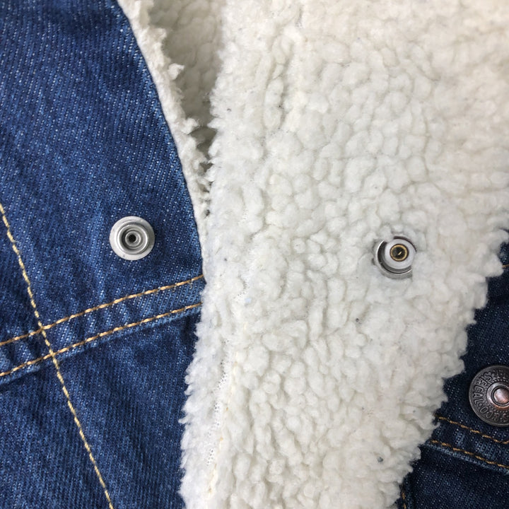 Levi's Premium Padded Denim Boa Jacket, Men's Size L (approx.) cotton blue type Vintage Second Hand