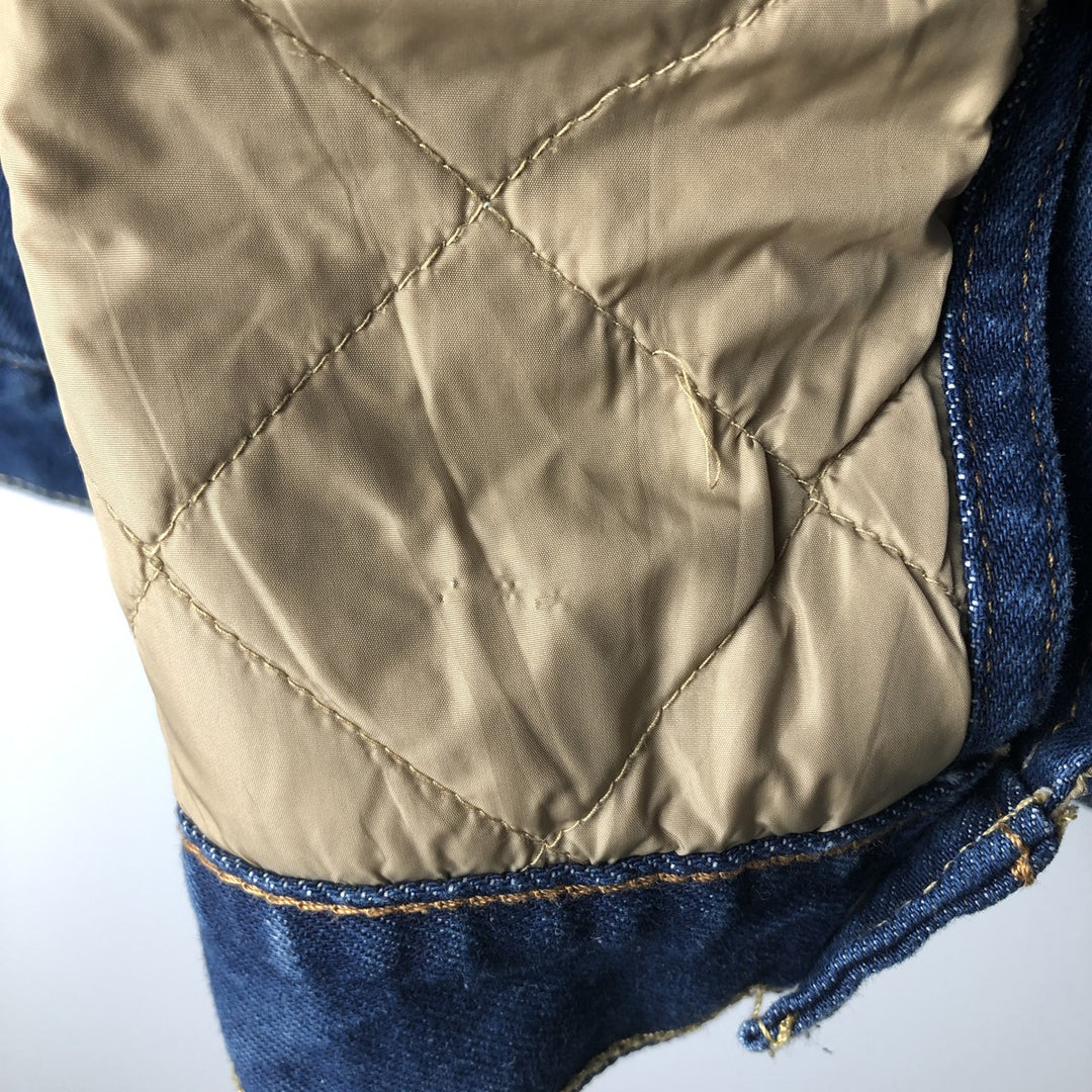 Levi's Premium Padded Denim Boa Jacket, Men's Size L (approx.) cotton blue type Vintage Second Hand