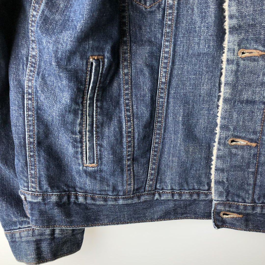 2000'S Levi's 70520 Padded Denim Boa Jacket, Men's Size L (approx.) cotton blue type Vintage Second Hand