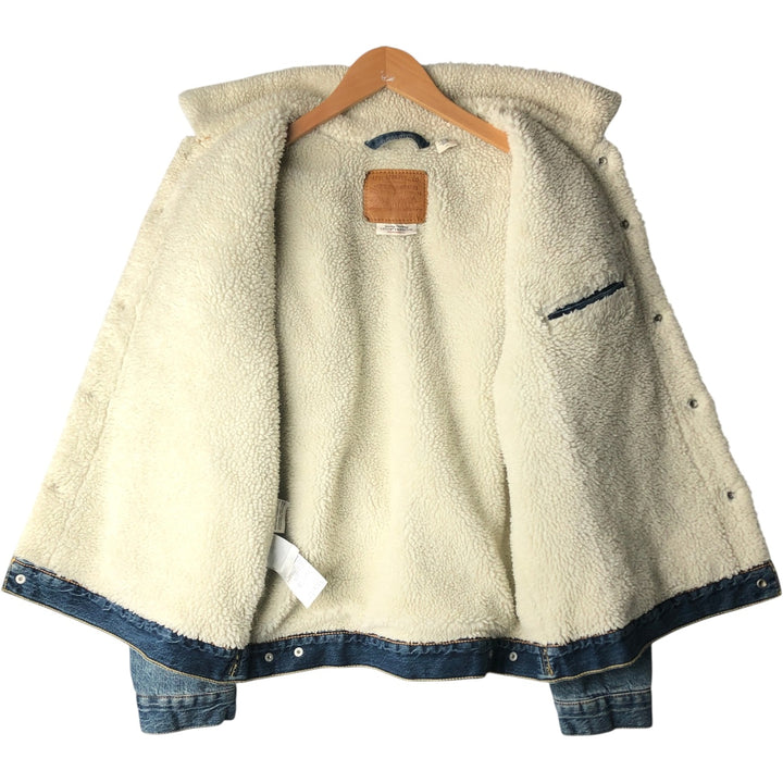 Levi's PREMIUM Padded Denim Boa Jacket, Size L (Men's equivalent to size L) cotton blue type Vintage Second Hand