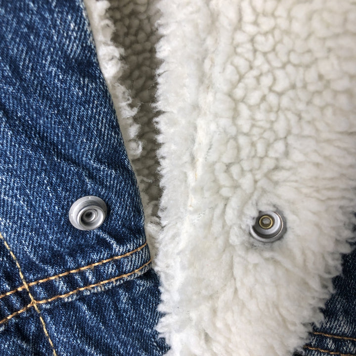 Levi's PREMIUM Padded Denim Boa Jacket, Size L (Men's equivalent to size L) cotton blue type Vintage Second Hand