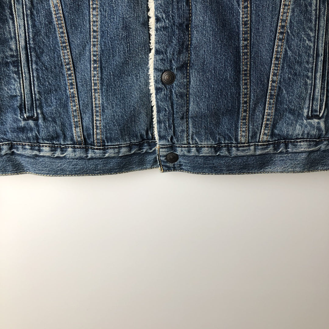 Levi's PREMIUM Padded Denim Boa Jacket, Size L (Men's equivalent to size L) cotton blue type Vintage Second Hand