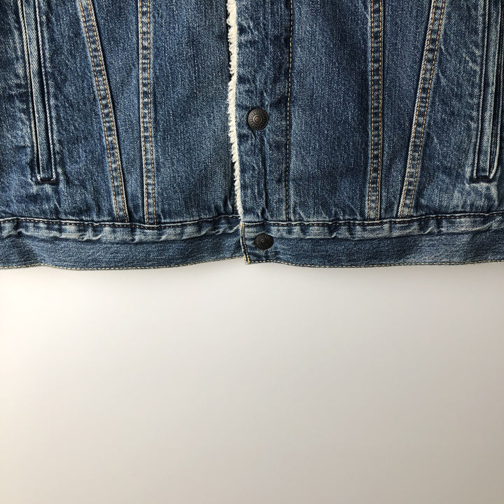 Levi's PREMIUM Padded Denim Boa Jacket, Size L (Men's equivalent to size L) cotton blue type Vintage Second Hand