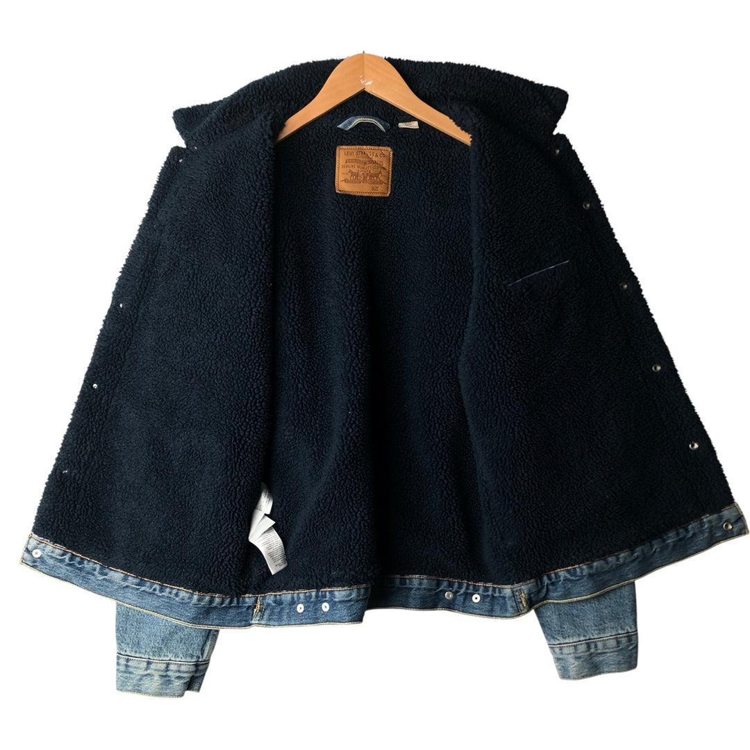 Levi's padded denim jacket, size L, men's cotton blue type Vintage Second Hand