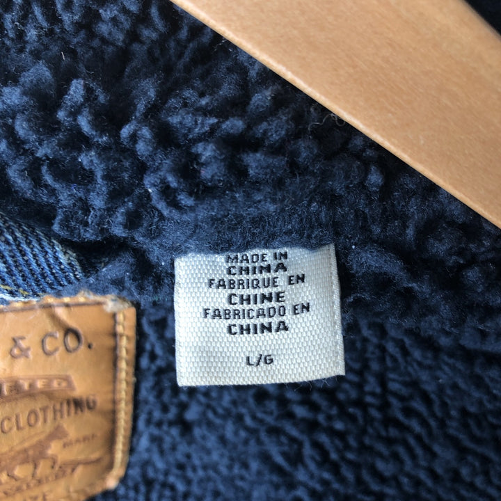 Levi's padded denim jacket, size L, men's cotton blue type Vintage Second Hand