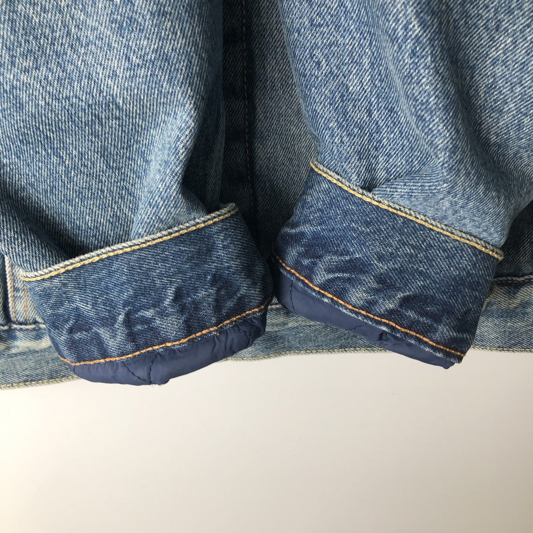 Levi's padded denim jacket, size L, men's cotton blue type Vintage Second Hand
