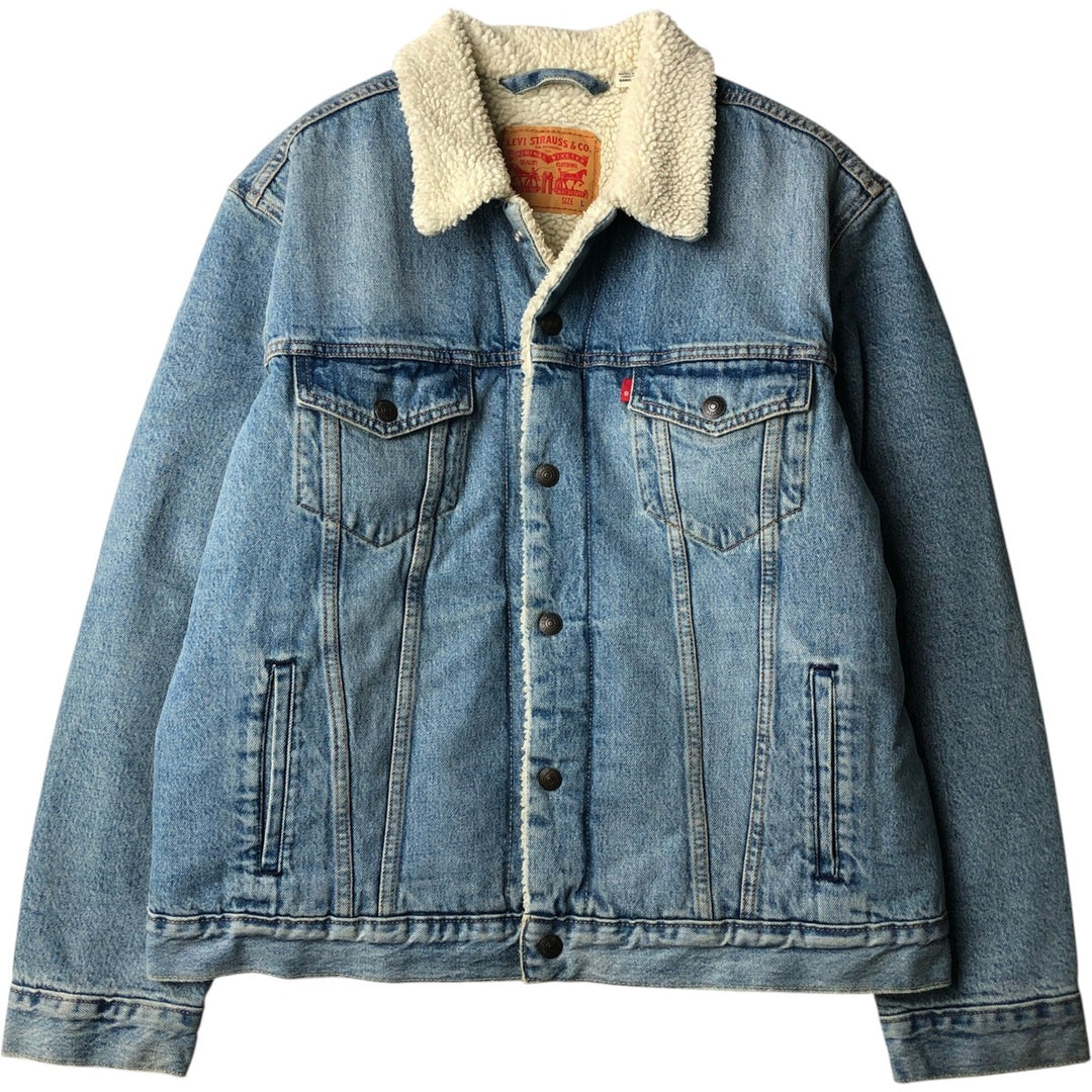Levi's padded denim jacket, size L, men's cotton blue type Vintage Second Hand
