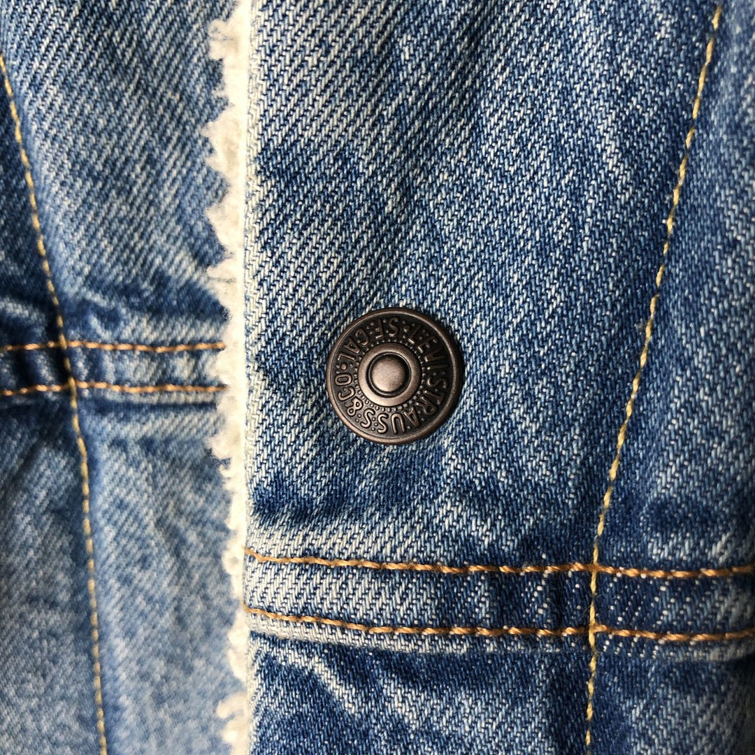 Levi's padded denim jacket, size L, men's cotton blue type Vintage Second Hand
