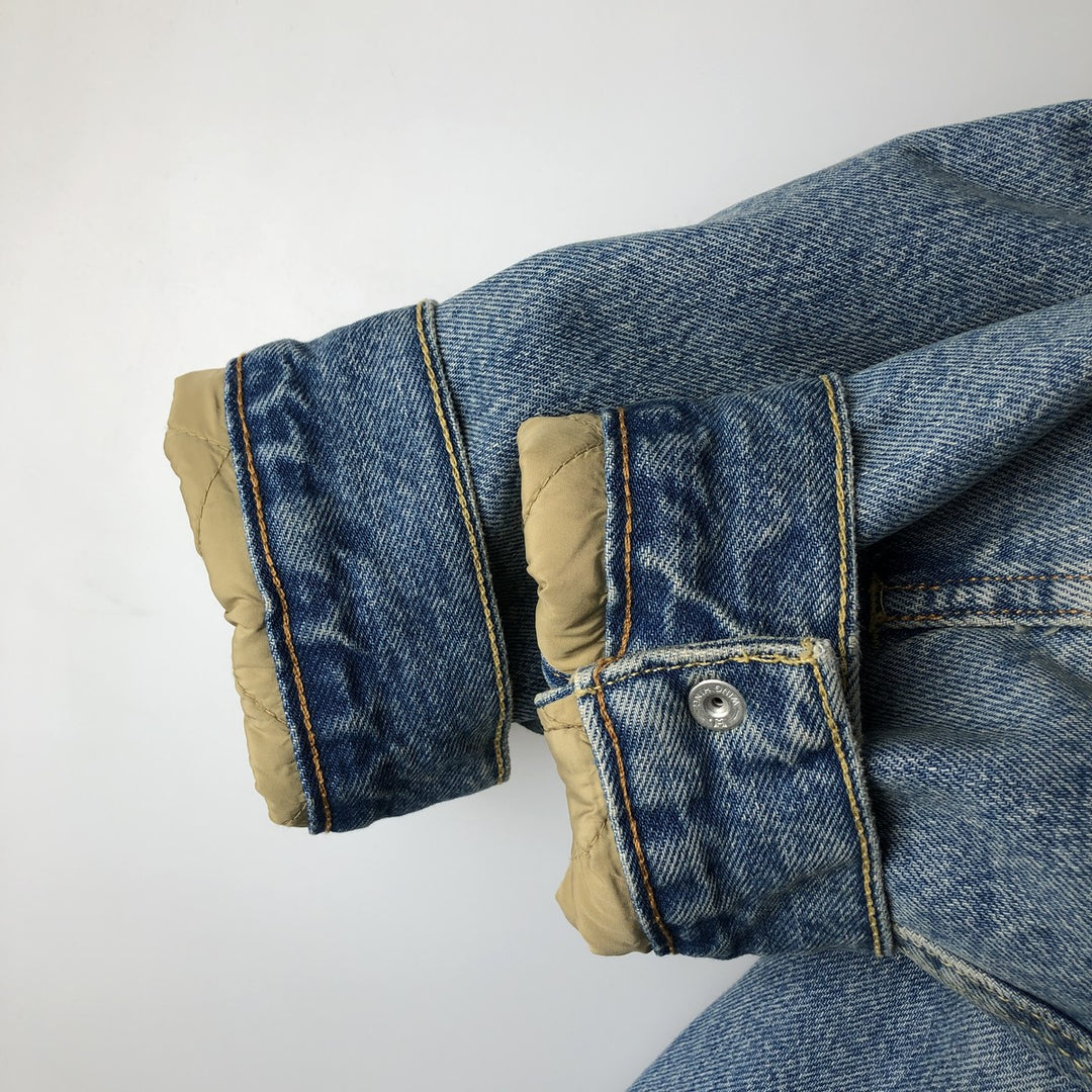 Levi's padded denim jacket, size L, men's cotton blue type Vintage Second Hand