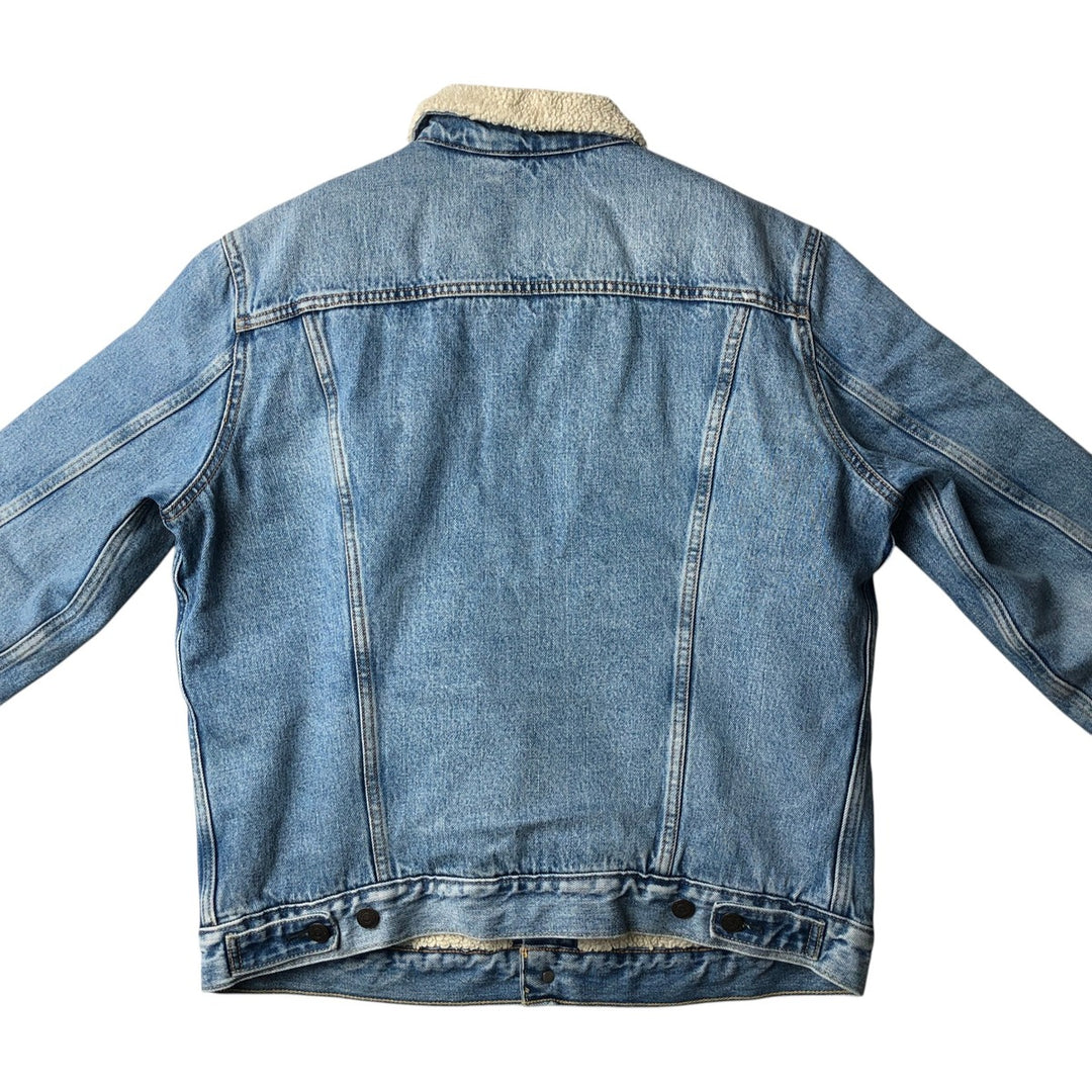 Levi's denim fleece jacket, men's size L cotton blue type Vintage Second Hand