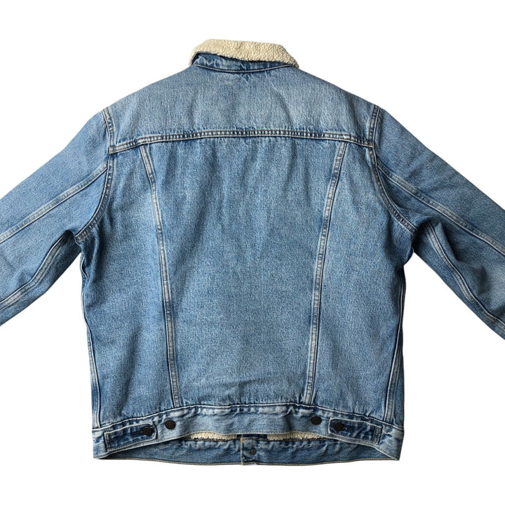Levi's denim fleece jacket, men's size L cotton blue type Vintage Second Hand