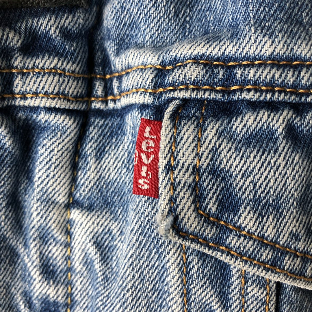 Levi's denim fleece jacket, men's size L cotton blue type Vintage Second Hand