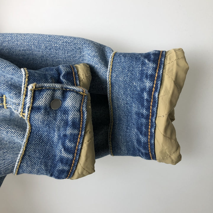 Levi's denim fleece jacket, men's size L cotton blue type Vintage Second Hand