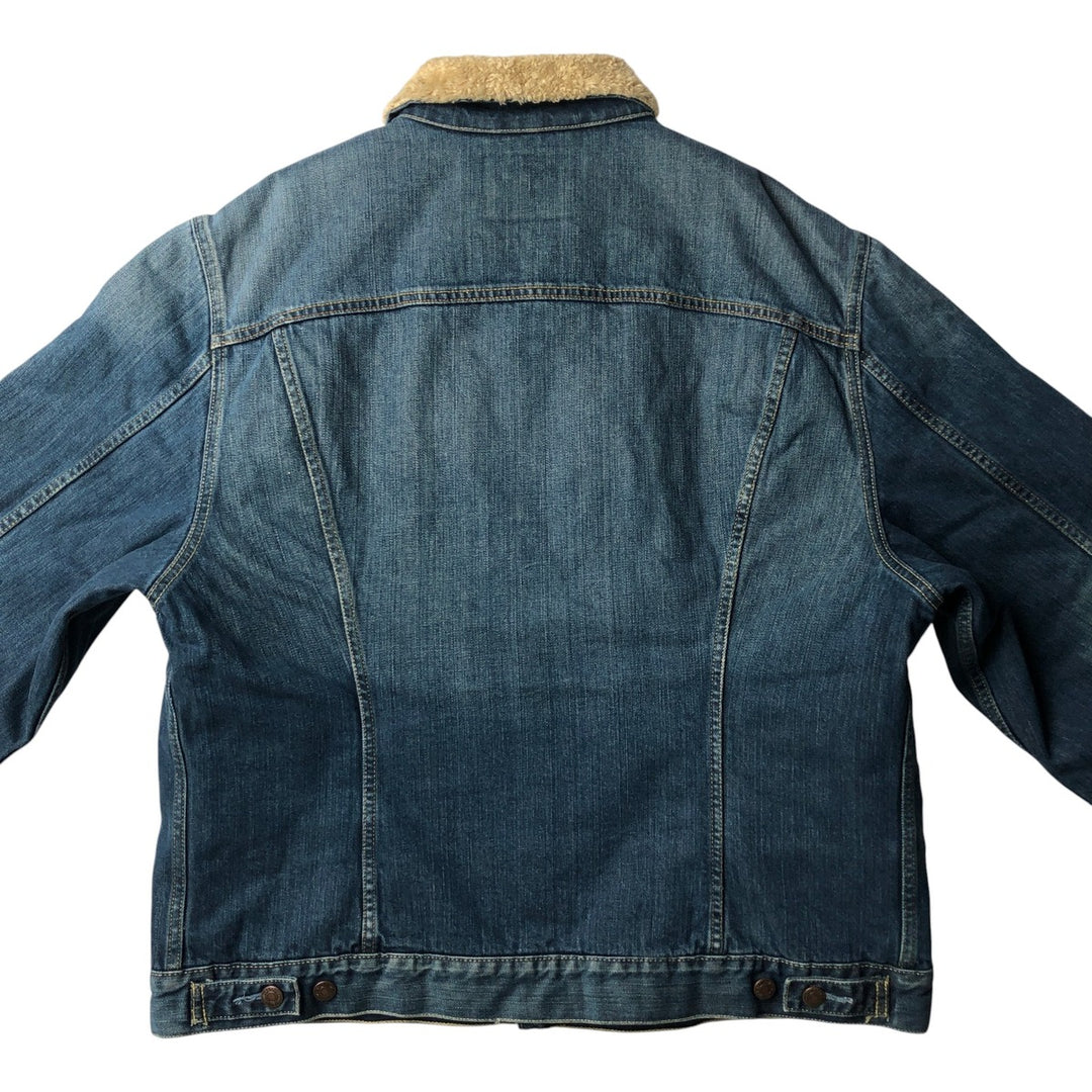2000'S Levi's 71550-0439 Euro Model Denim Boa Jacket, Men's Size XL (approx.) cotton blue type Vintage Second Hand