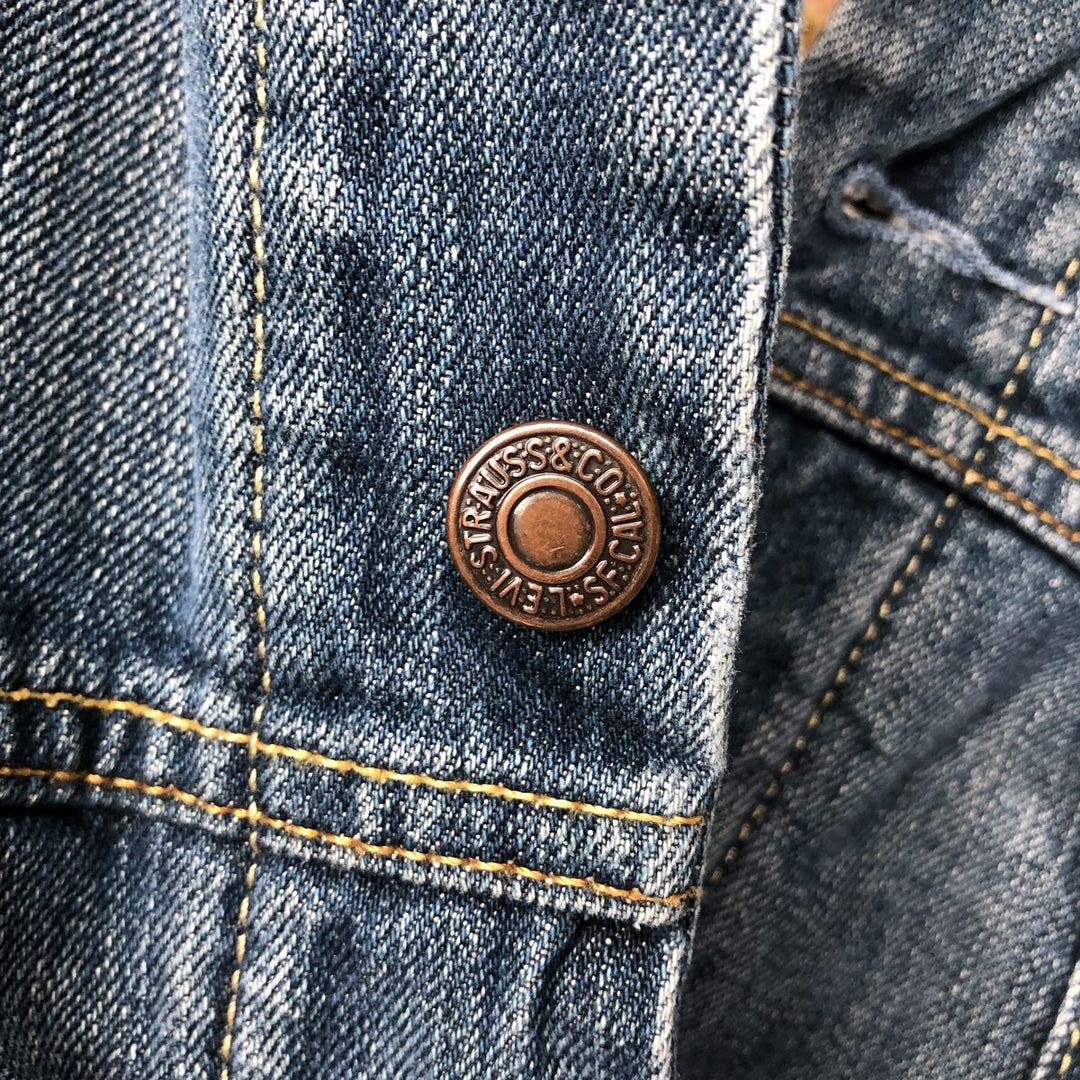 2000'S Levi's 71550-0439 Euro Model Denim Boa Jacket, Men's Size XL (approx.) cotton blue type Vintage Second Hand