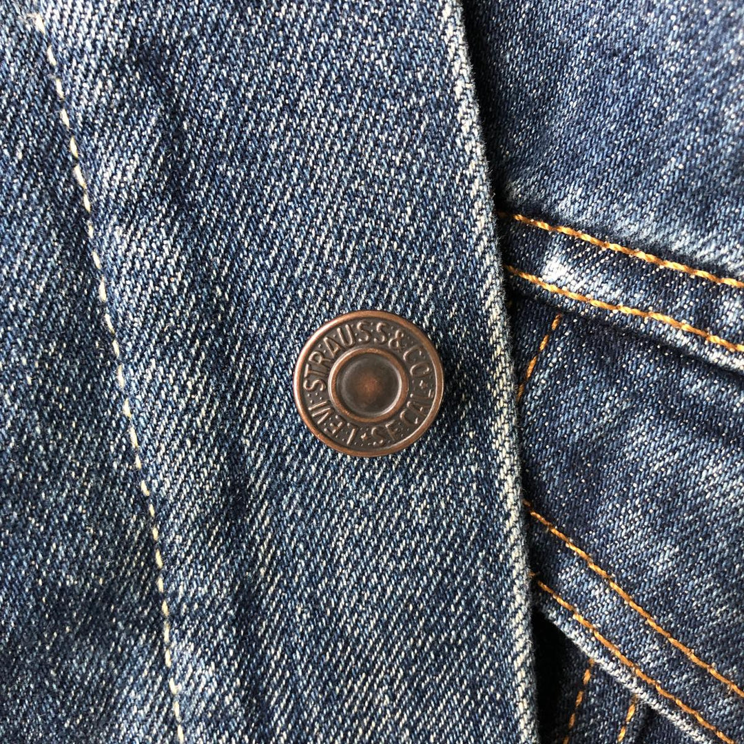 Levi's Padded Denim Jacket, Men's Size XL cotton blue type Vintage Second Hand