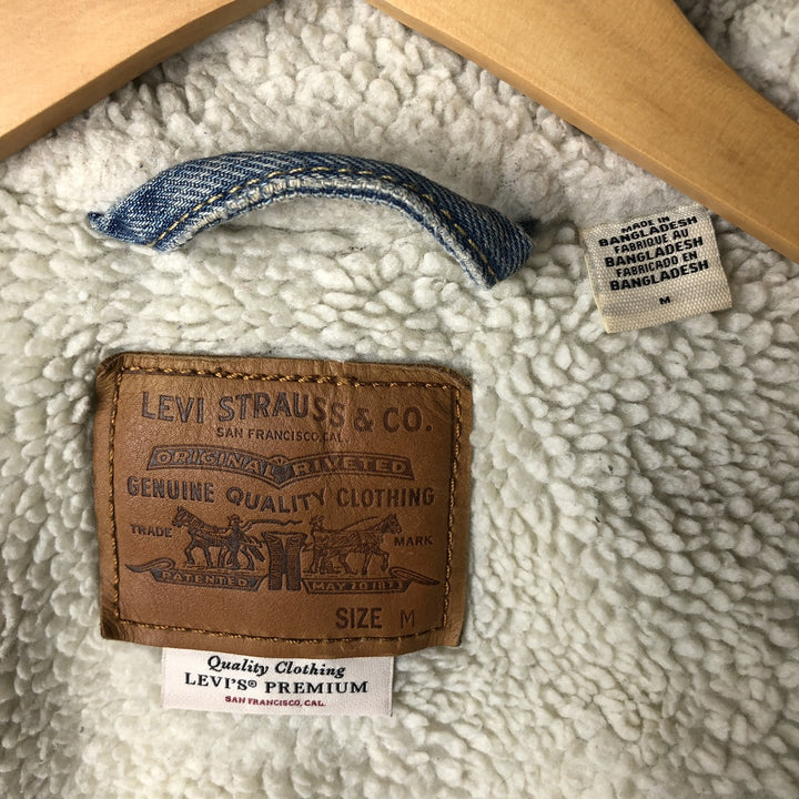 Levi's LEVI'S PREMIUM padded denim jacket, size M, men's cotton blue type Vintage Second Hand