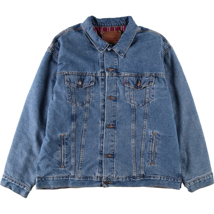 1990'S Levi's 70614-0389 Denim Jacket, Men's XXL equivalent, Vintage cotton blue type Vintage Second Hand
