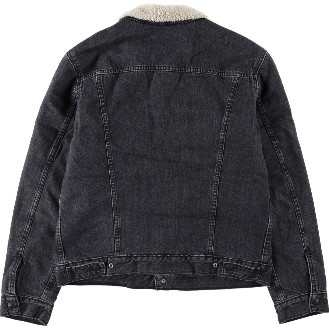 Levi's Levi's Premium Padded Black Denim Jacket, Men's Size Medium cotton black type Vintage Second Hand