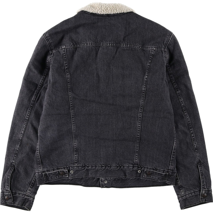 Levi's Levi's Premium Padded Black Denim Jacket, Men's Size Medium cotton black type Vintage Second Hand