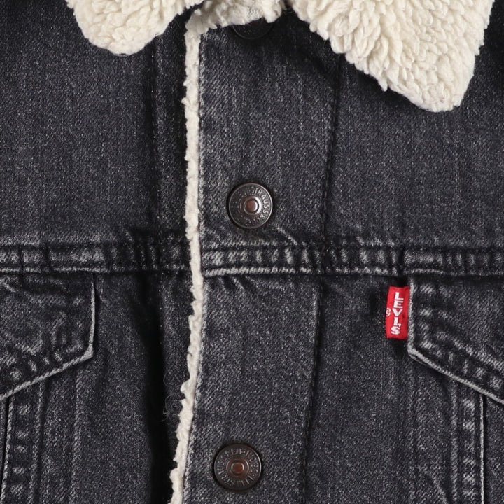 Levi's Levi's Premium Padded Black Denim Jacket, Men's Size Medium cotton black type Vintage Second Hand