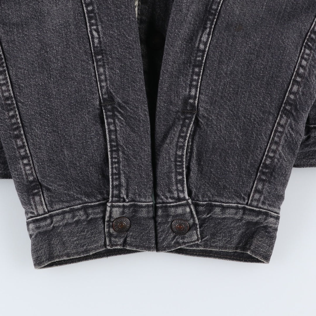 Levi's Levi's Premium Padded Black Denim Jacket, Men's Size Medium cotton black type Vintage Second Hand
