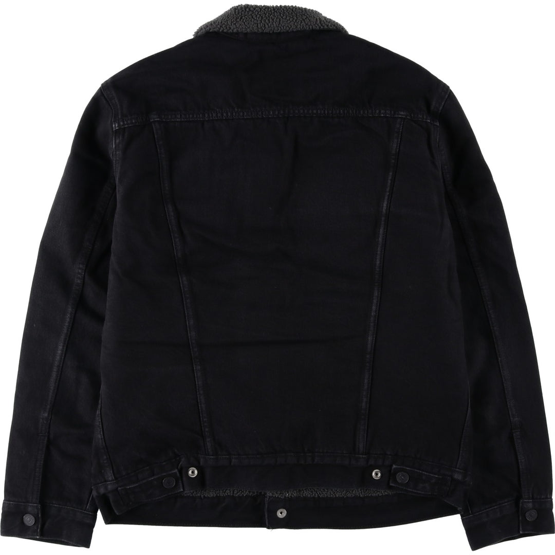 Levi's padded black denim jacket, size L, men's cotton black type Vintage Second Hand