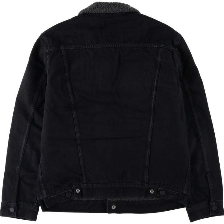 Levi's padded black denim jacket, size L, men's cotton black type Vintage Second Hand