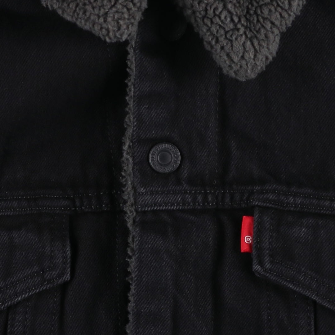Levi's padded black denim jacket, size L, men's cotton black type Vintage Second Hand