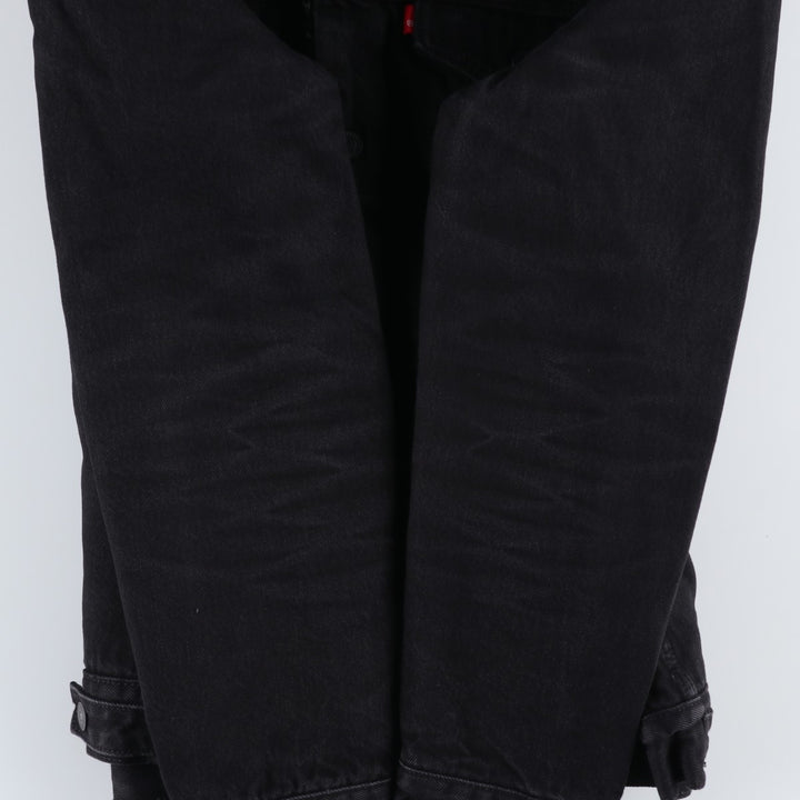 Levi's padded black denim jacket, size L, men's cotton black type Vintage Second Hand