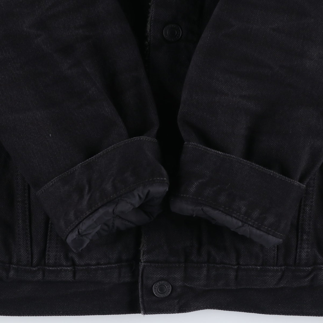 Levi's padded black denim jacket, size L, men's cotton black type Vintage Second Hand