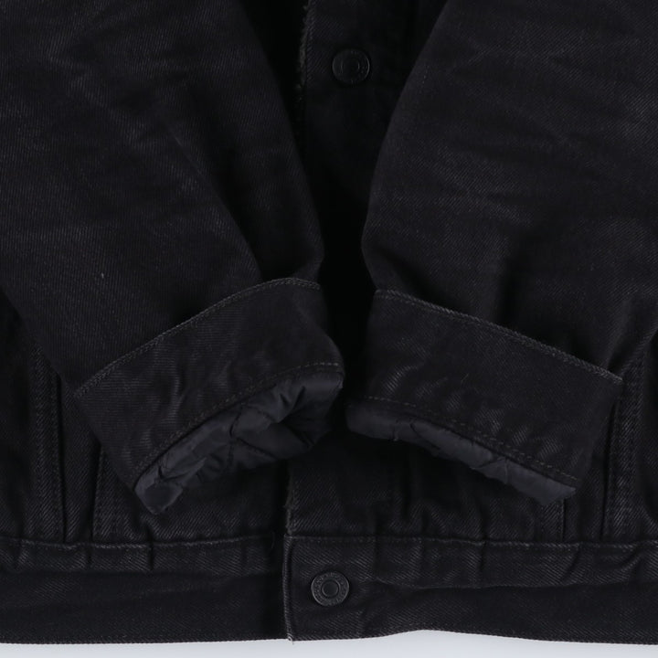 Levi's padded black denim jacket, size L, men's cotton black type Vintage Second Hand