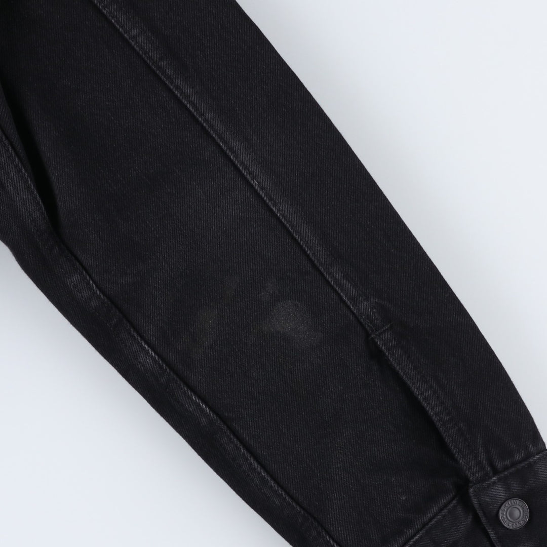 Levi's padded black denim jacket, size L, men's cotton black type Vintage Second Hand