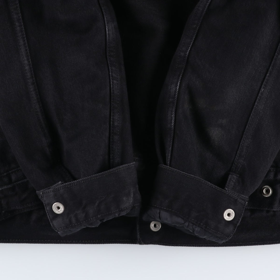 Levi's padded black denim jacket, size L, men's cotton black type Vintage Second Hand