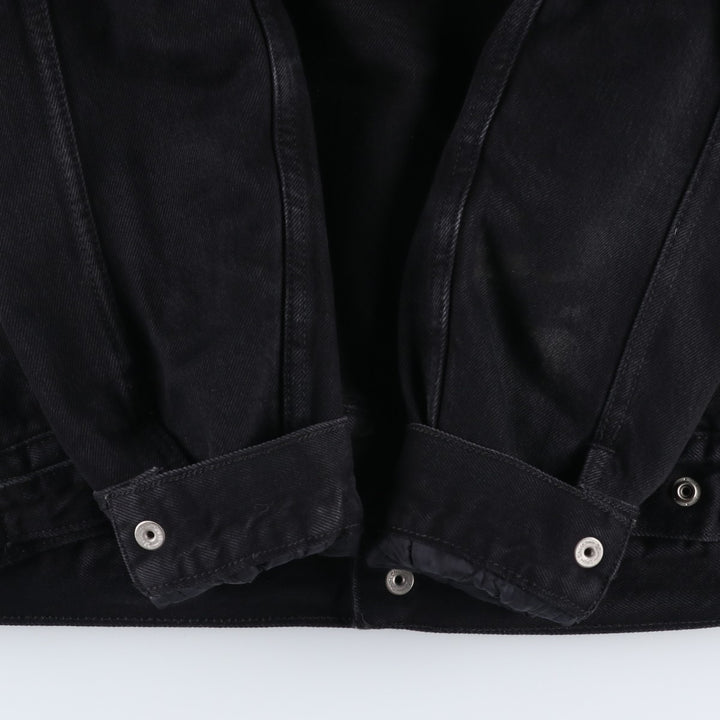 Levi's padded black denim jacket, size L, men's cotton black type Vintage Second Hand