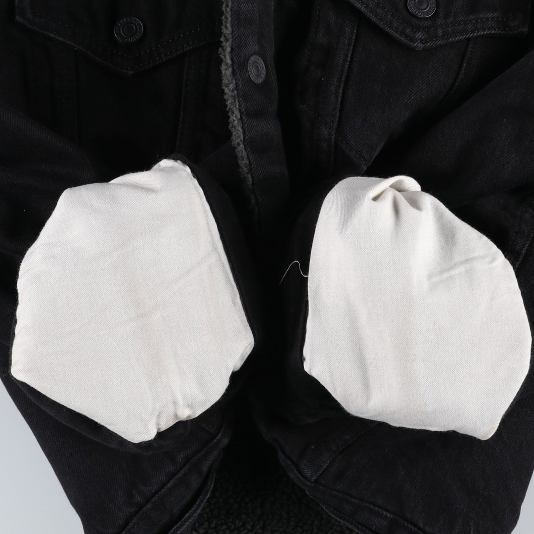 Levi's padded black denim jacket, size L, men's cotton black type Vintage Second Hand