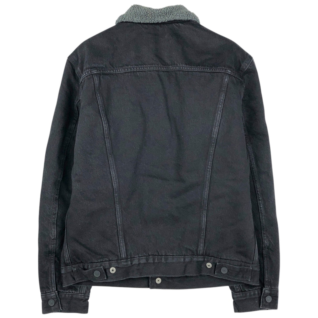Levi's padded black denim fleece jacket, men's size M. cotton black type Vintage Second Hand