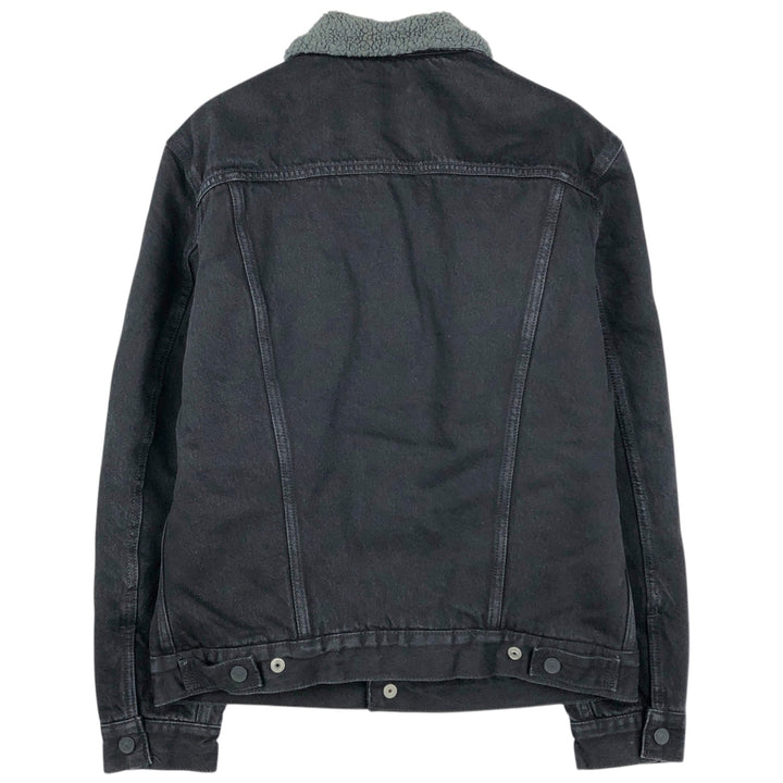 Levi's padded black denim fleece jacket, men's size M. cotton black type Vintage Second Hand