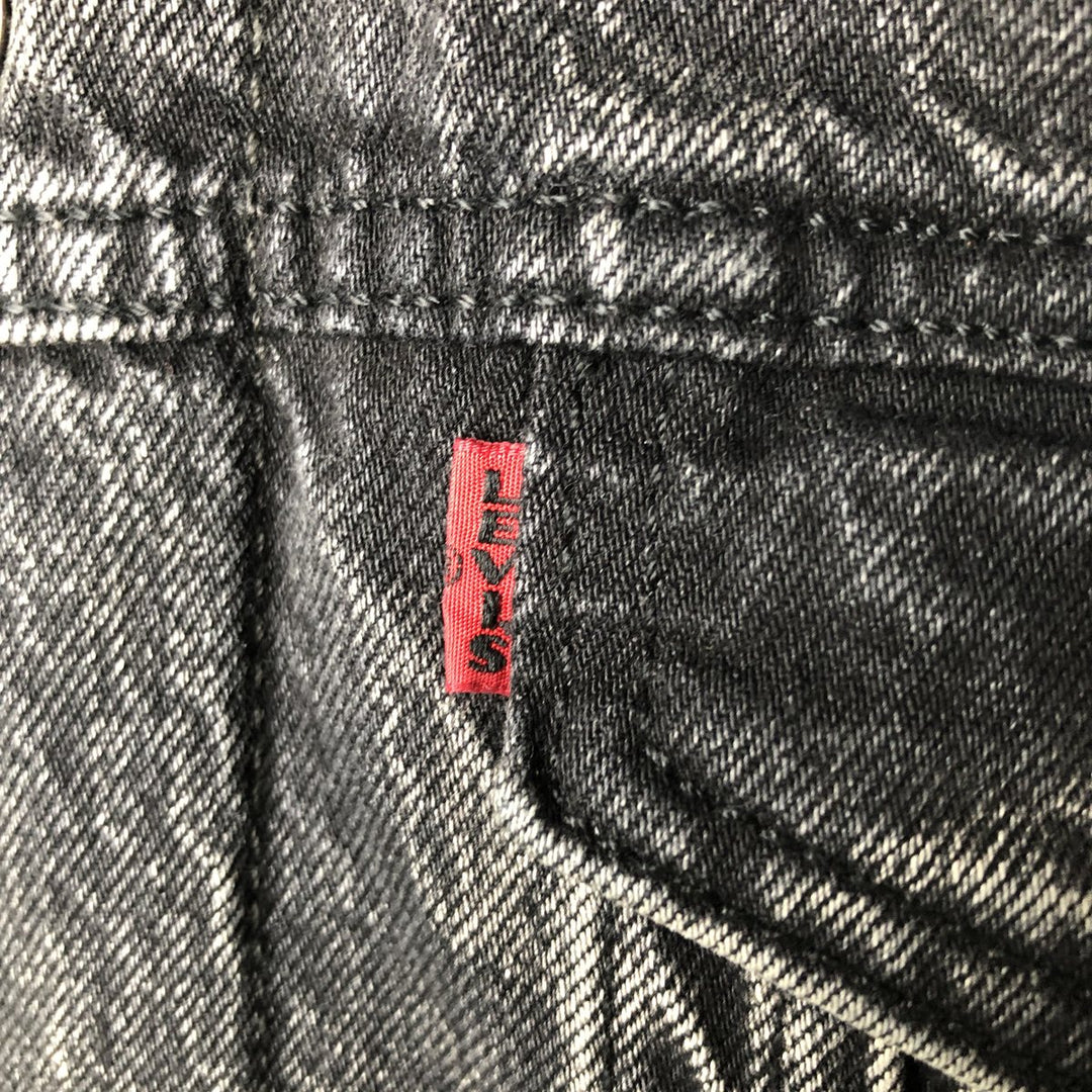 Levi's Premium Justin Timberlake Fresh Leaves Padded Black Denim Boa Jacket (Men's Size M) cotton black type Vintage Second Hand