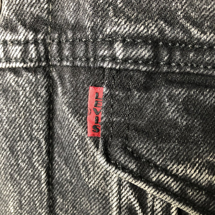 Levi's Premium Justin Timberlake Fresh Leaves Padded Black Denim Boa Jacket (Men's Size M) cotton black type Vintage Second Hand