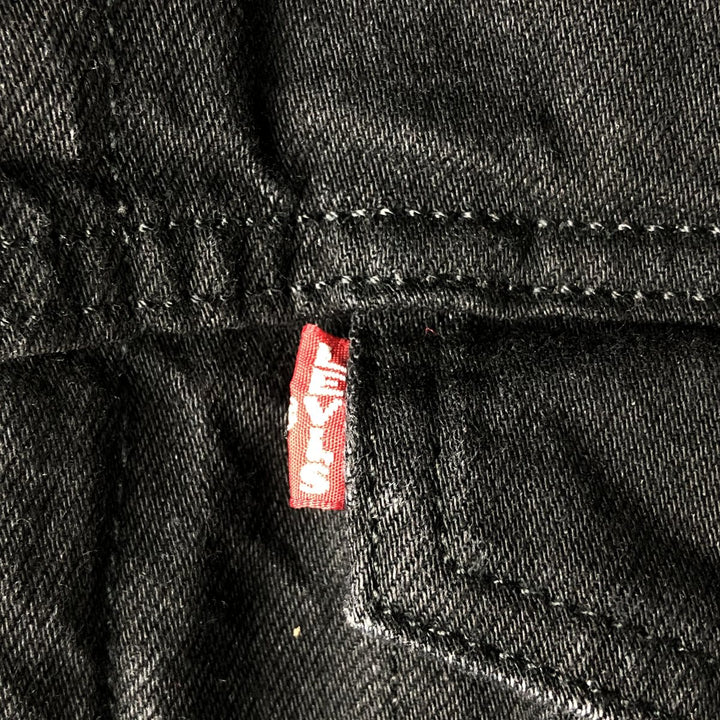 Levi's LEVI'S PREMIUM Euro Model Padded Black Denim Boa Jacket, Men's Size M cotton black type Vintage Second Hand
