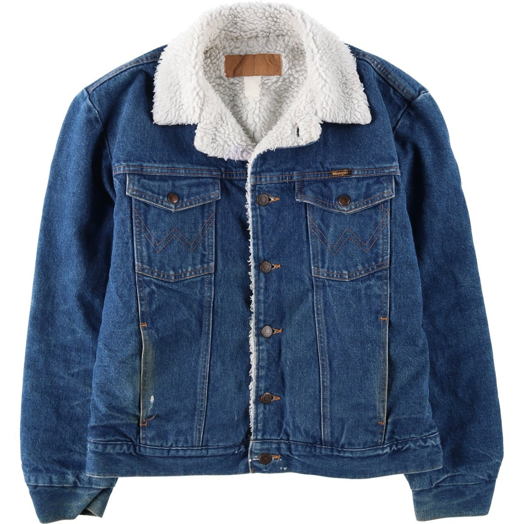 Wrangler padded denim fleece jacket, men's size L (approx.), vintage. unclear blue type Vintage Second Hand