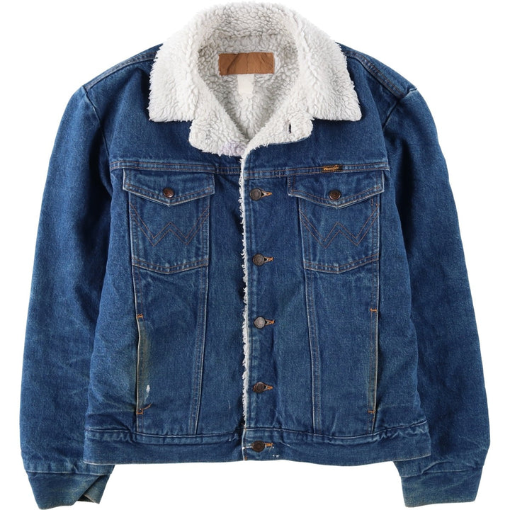 Wrangler padded denim fleece jacket, men's size L (approx.), vintage. unclear blue type Vintage Second Hand