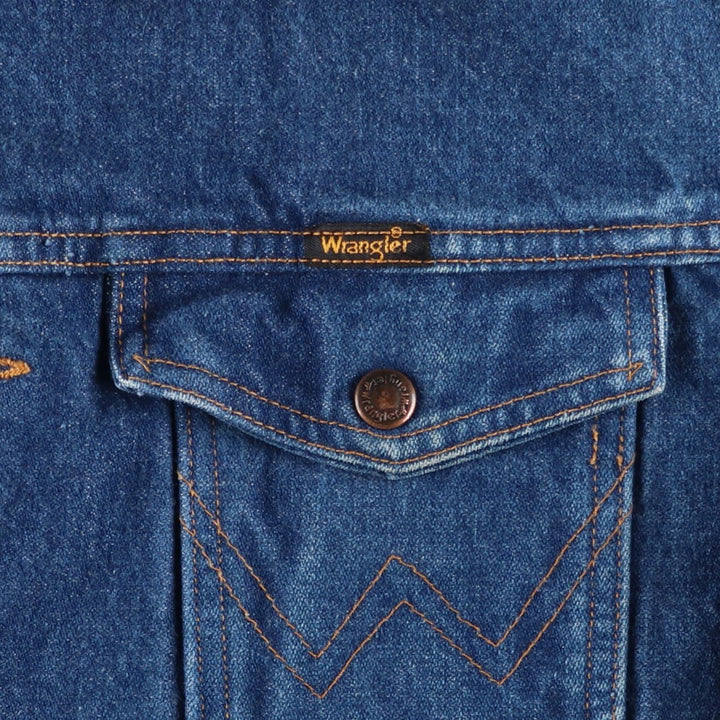 Wrangler padded denim fleece jacket, men's size L (approx.), vintage. unclear blue type Vintage Second Hand